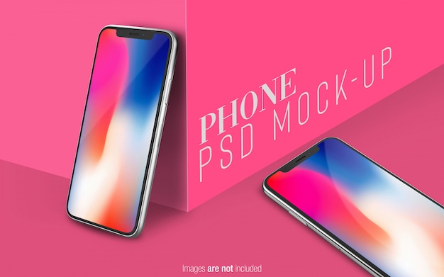 Iphone Xモックアップシーン プレミアムpsdファイル