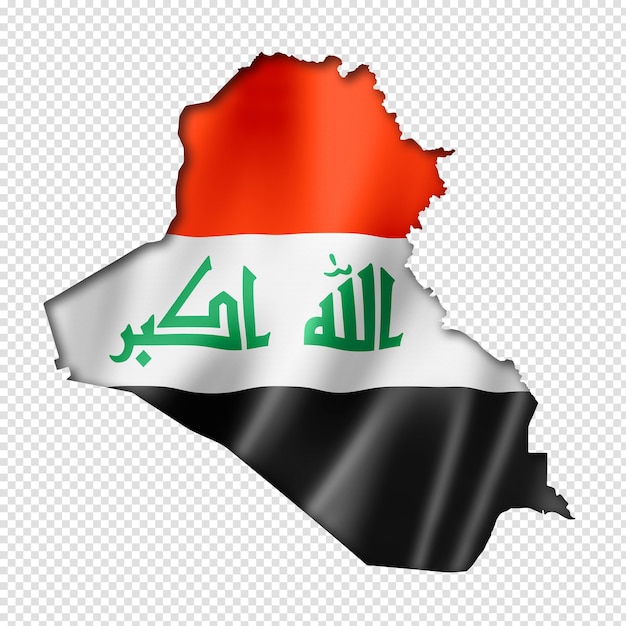 Premium Psd Iraq Flag Map In Three Dimensional Render Isolated