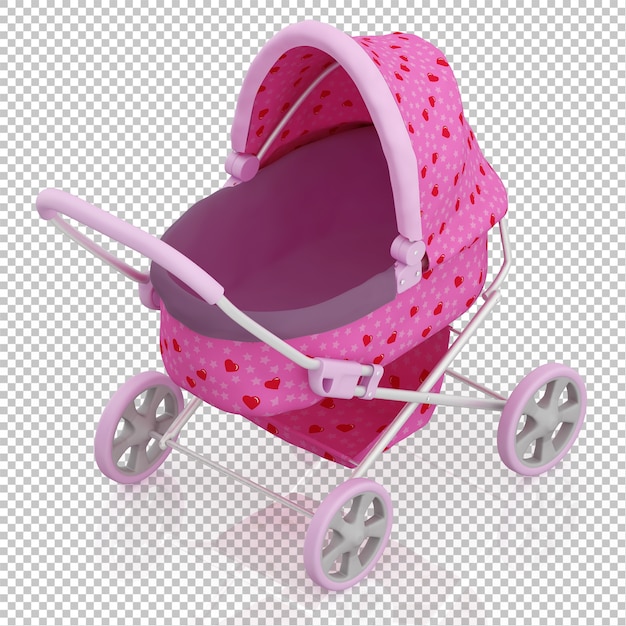 Isometric kid stroller Premium Psd