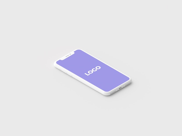 Download Isometric minimal clay iphone x presentation mockup v2 PSD ...