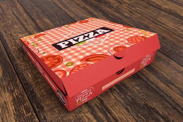 Download Isometric pizza box mockup | Free PSD File