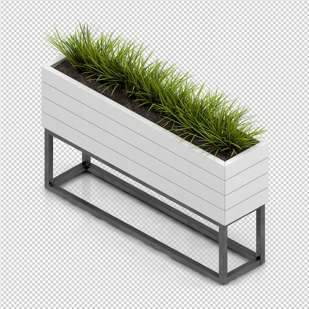 Premium PSD | Isometric plant 3d rendering