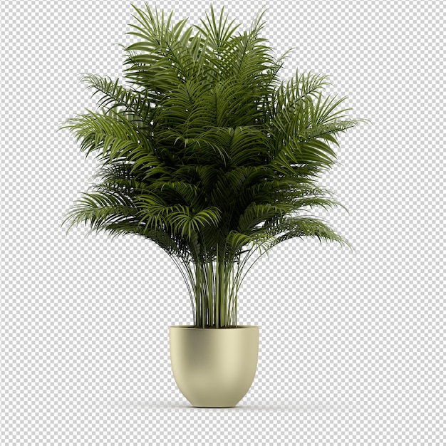 Isometric plant 3d rendering Premium Psd
