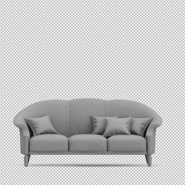 Premium PSD Isometric sofa  3d  isolated render