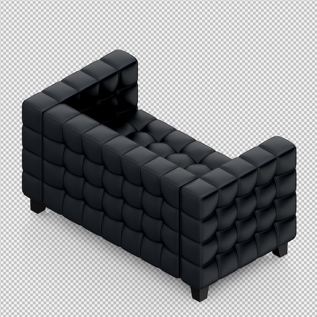 Isometric sofa 3d render PSD file | Premium Download