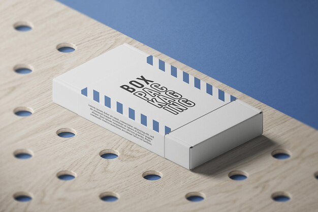 Download Premium PSD | Isometric view box packaging mockup