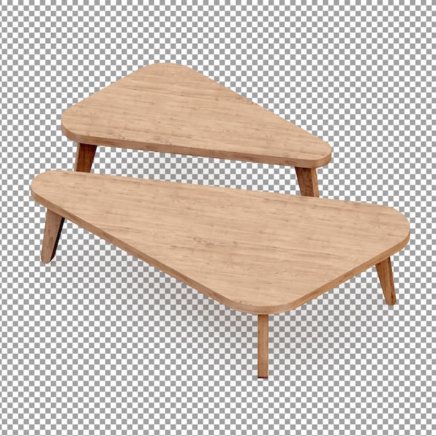 Premium Psd Isometric Wooden Tables 6442