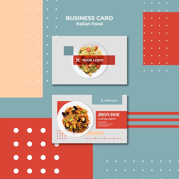 Download Free Italian Food Business Card Template Free Psd File Use our free logo maker to create a logo and build your brand. Put your logo on business cards, promotional products, or your website for brand visibility.