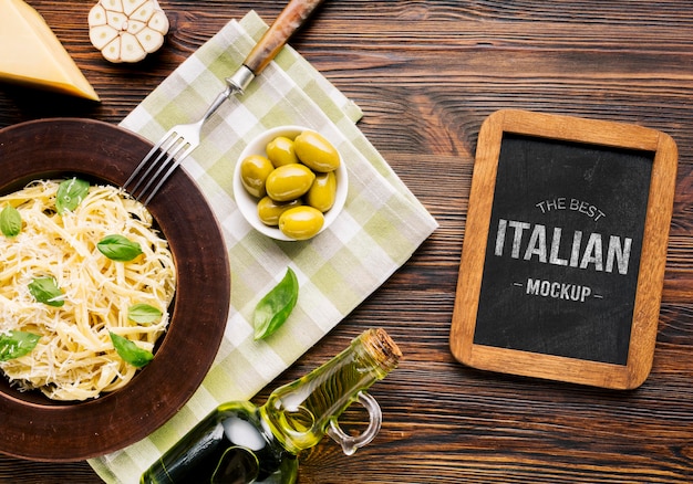 Download Free Psd Italian Food Mock Up Pasta And Olives