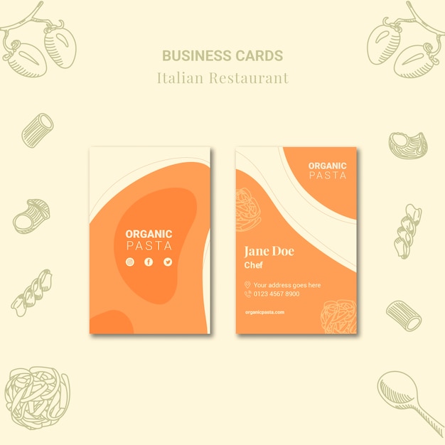 Download Free Italian Restaurant Business Cards Design Free Psd File Use our free logo maker to create a logo and build your brand. Put your logo on business cards, promotional products, or your website for brand visibility.