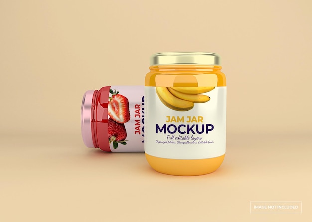 Download Premium PSD | Jam jar mockup design isolated