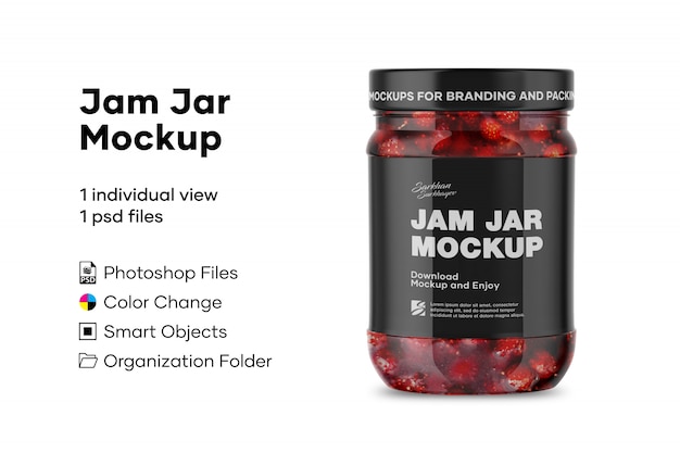 Download Premium Psd Jam Jar Mockup PSD Mockup Templates