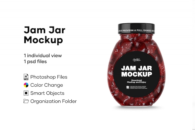 Download Jam jar mockup | Premium PSD File PSD Mockup Templates