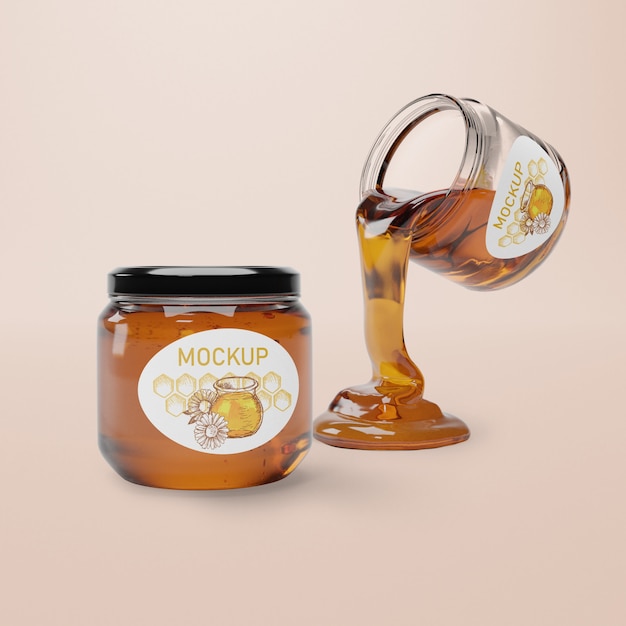 Download Jar with natural honey mock-up | Free PSD File