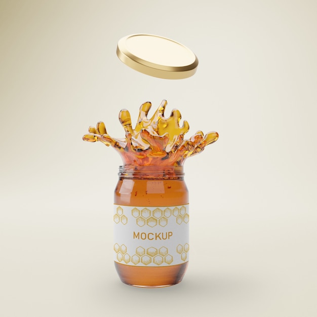 Download Free Psd Jar With Organic Honey