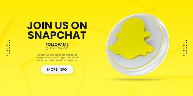 Download Premium Psd Join Us On Snapchat For Social Media Banner Template