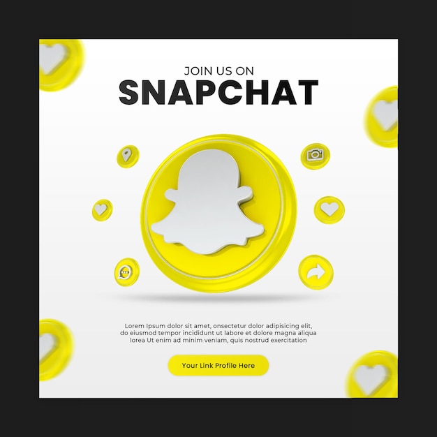 Download Premium Psd Join Us On Snapchat For Social Media And Instagram Post Template