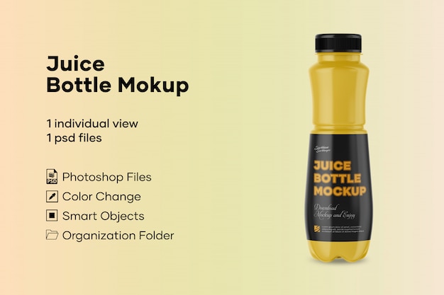 Juice bottle mockup | Premium PSD File