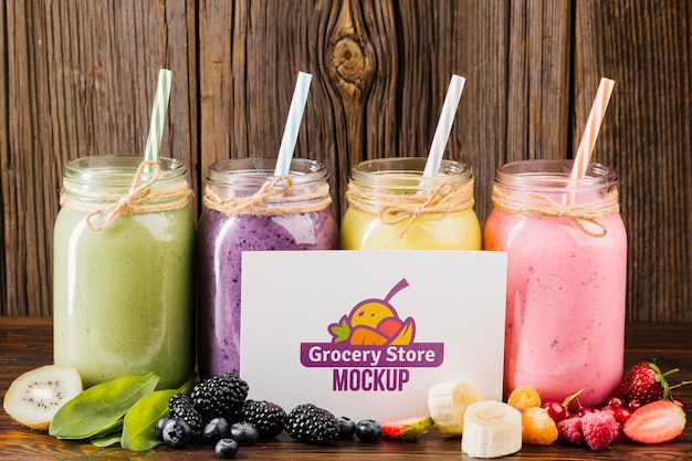 Download Free PSD | Juice and smoothie concept mock-up