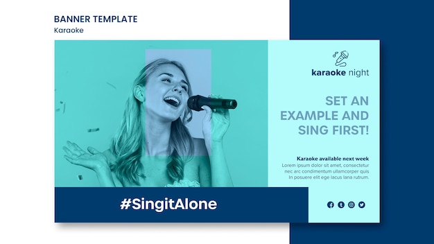 Download Free Psd Karaoke Concept Banner Template PSD Mockup Templates