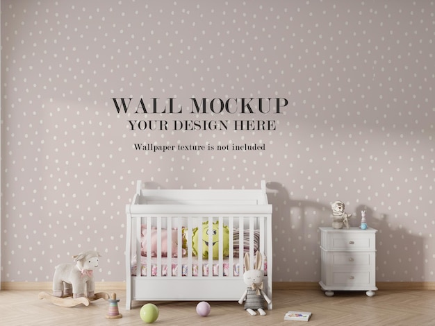 Download Premium PSD | Kids bedroom wallpaper mockup design