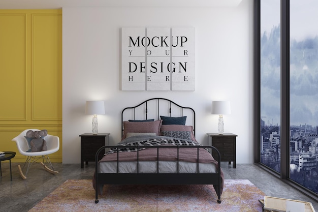 Download Premium PSD | Kids bedroom with mockup design poster