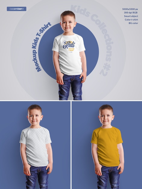 Download Premium Psd Kids Boy T Shirt Mockups Design Is Easy In Customizing Images Design On T Shirt T Shirt Color Color Background