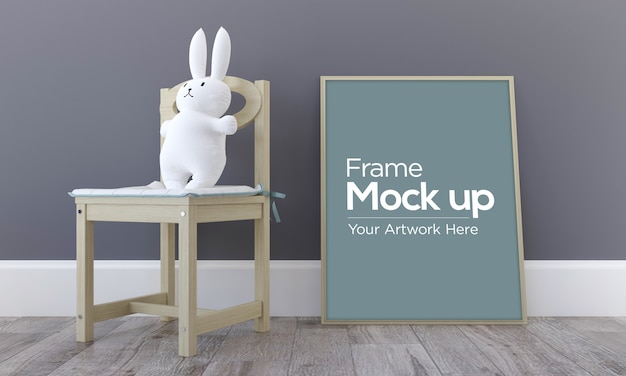 Premium PSD | Kids Photo Frame Mockup Design