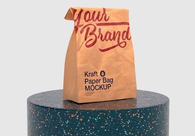 Download Premium PSD | Kraft paper bag mockup design isolated