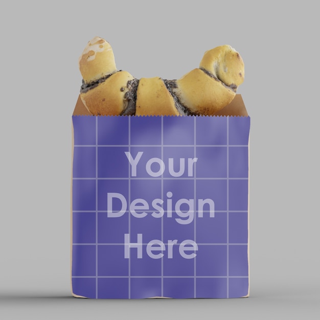 Download Premium PSD | Kraft paper bakery bag mockup isolated