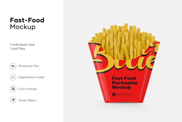 Download Premium PSD | Kraft paper large size french fries ...