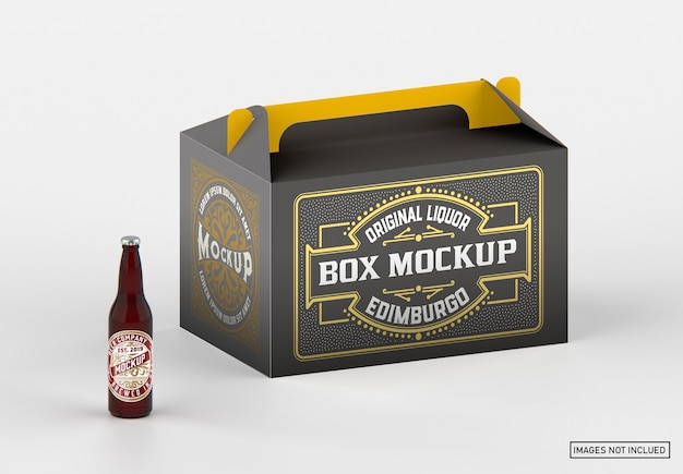 Download Premium Psd Kraft Paper Pack Beer Bottle Carrier Mockup