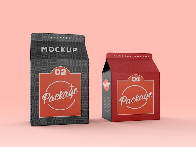 Download Premium Psd Kraft Snack Package Mockup Design Rendering