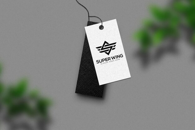 Premium PSD | Label Tag Logo Mockup