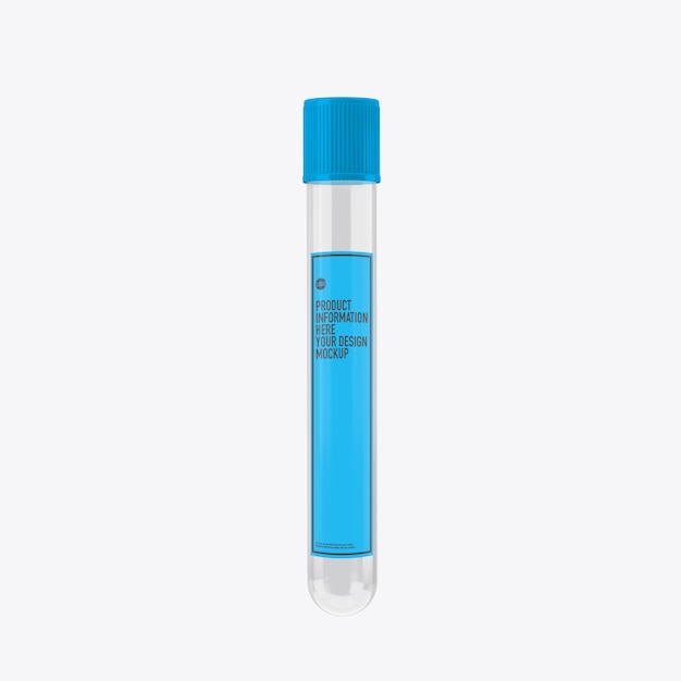 Download Label on test tube mockup on white space | Premium PSD File