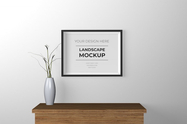 Download Landscape poster frame mockup | Premium PSD File PSD Mockup Templates