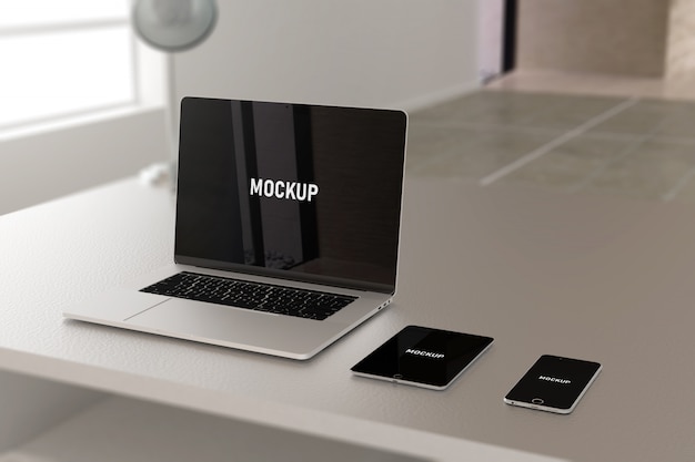 Laptop And Mobile Mockup Psd File Premium Download