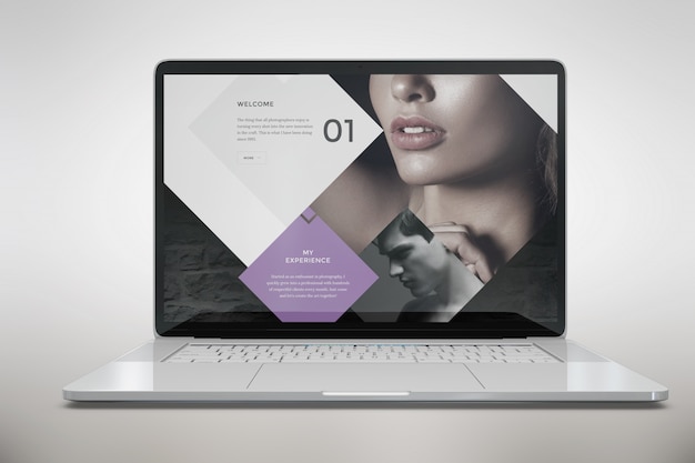 Download Laptop mock up front view PSD file | Free Download