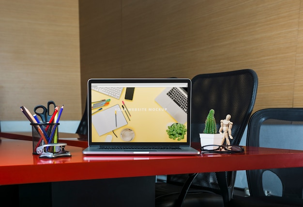 Download Laptop mockup on desk PSD file | Free Download PSD Mockup Templates