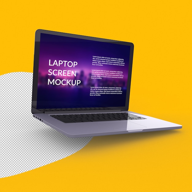 Premium PSD | Laptop Mockup Isolated