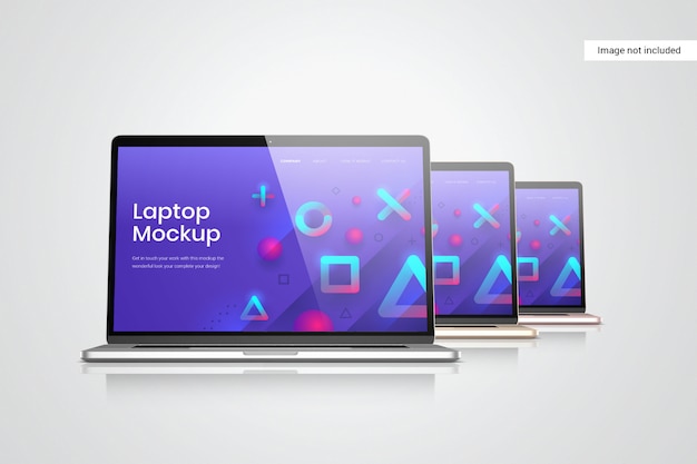 Download Premium PSD | Laptop screen mockup side view PSD Mockup Templates