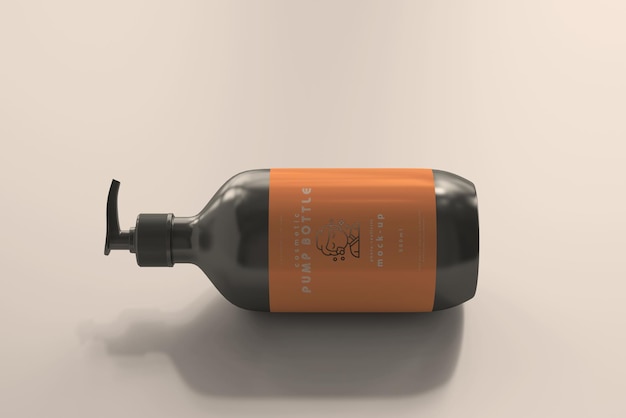 Download Free PSD | Large pump bottle mockup