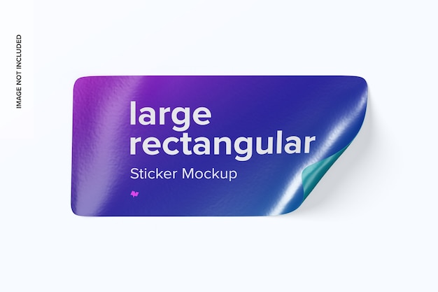 Download Premium PSD | Large rectangular sticker mockup