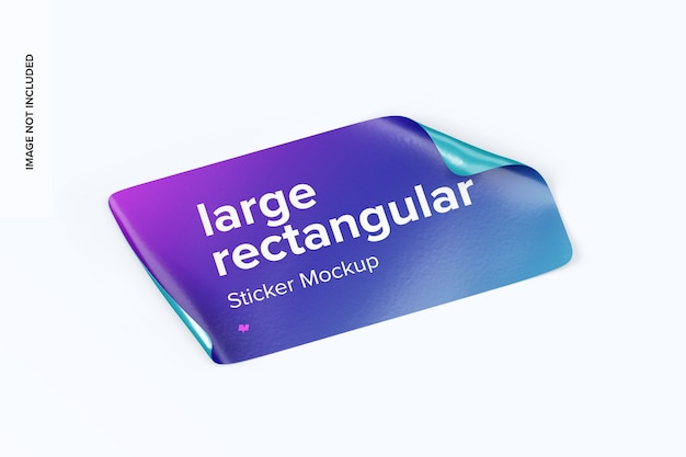 Download Premium PSD | Large rectangular sticker mockup