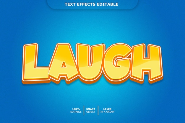 Laugh 3d text style effect | Premium PSD File