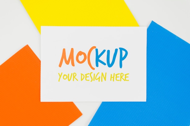 Free PSD | Layers of colours mock-up design