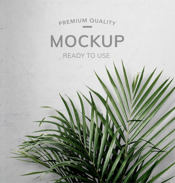 Leaf mockup background PSD file | Free Download