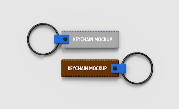 Download Premium PSD | Leather keychain mockup