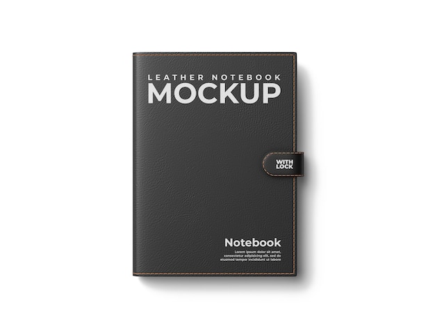 Download Free Psd Leather Notebook Mockup Template