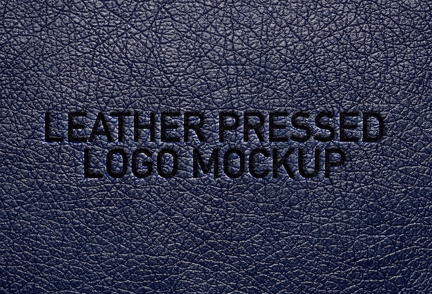 Download Leather pressed logo mockup | Premium PSD File